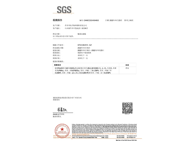 过滤板SGS报告-中文版